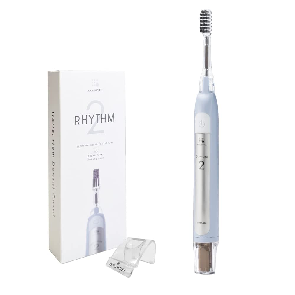 Rhythm 2, Ionic Power Electric Toothbrush, Solar Panels and TiO2 Semiconductor ( Ice Blue )
