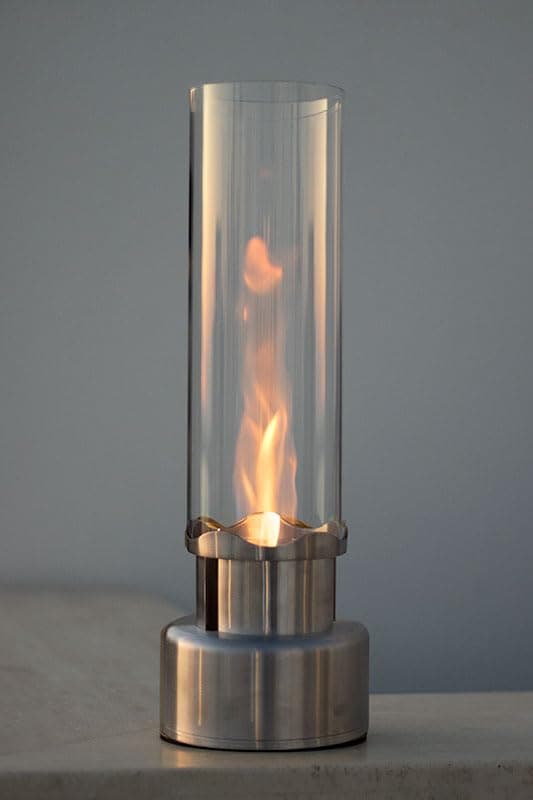 VOLUTE Tabletop Bioethanol Fireplace Metal Fire Pit Bio Ethanol Spiral Dancing Flame Fireplace Smokeless with Glass Tube for Indoor Outdoor Garden Balcony Living Room Dining Table (Large)