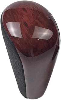 Automatic Leather with Wood Gear Shift Knob Fit for Toyota Prado 120 2003 2004 2005 2006 2007 2008 2009 (1 PCS Walnut)