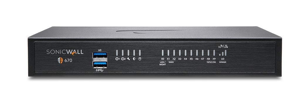 SonicWall TZ670 Gen7 Firewall | Wi-Fi Security Appliance with Multi-Gig Throughput, Next-Gen Protection, and High-Speed Wireless Performance (02-SSC-2837)