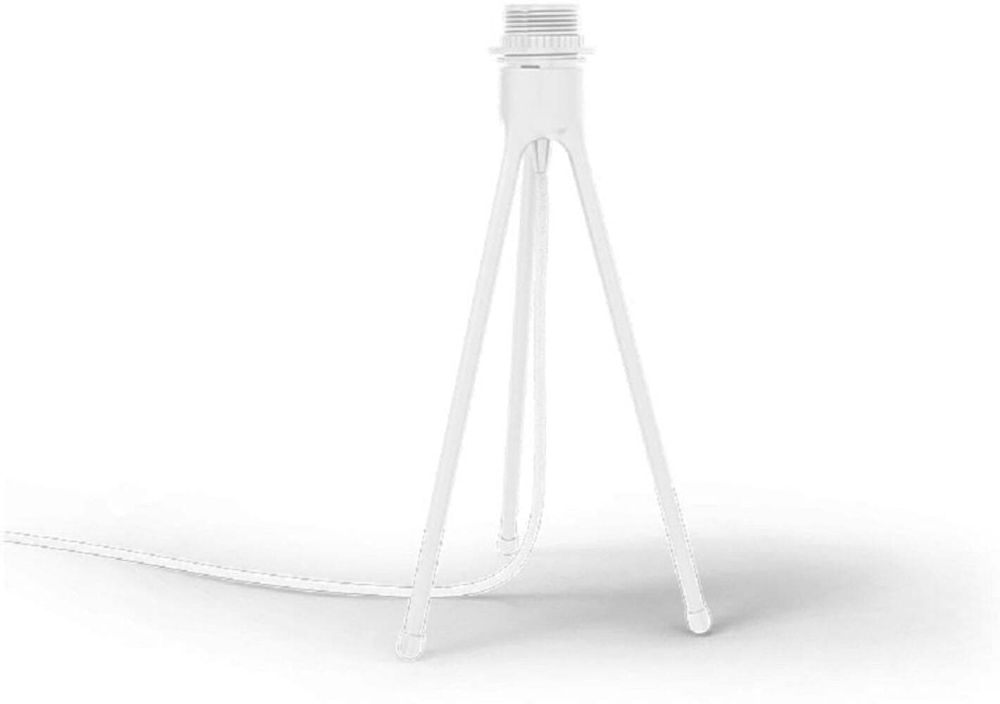 Vita Lighting Tripod With 2m Textile Cord & Switch 19cm Diameter x 37cm High - Matt White