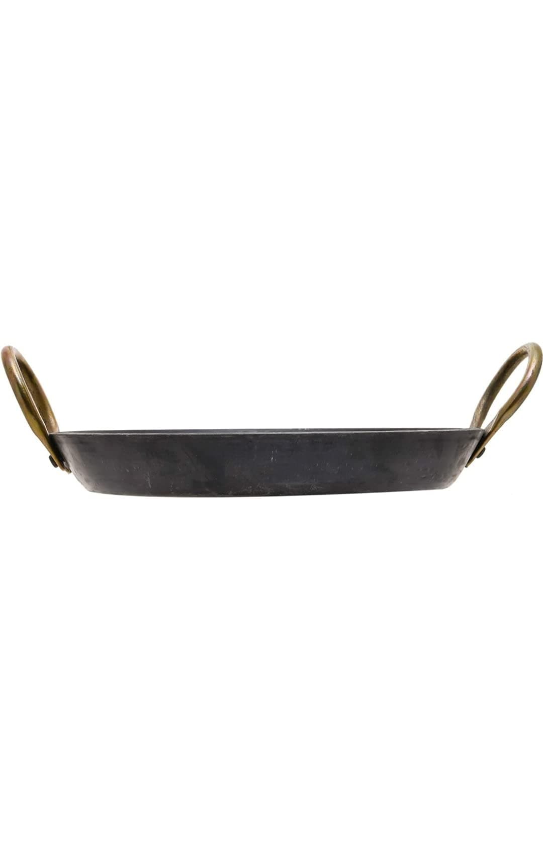 A S Heavy Base Iron Flat Kadai/Tavi/Fry Pan/Tai for Making jalebi, dal tadka, etc. (12 inch 30 CM 2 Liter)