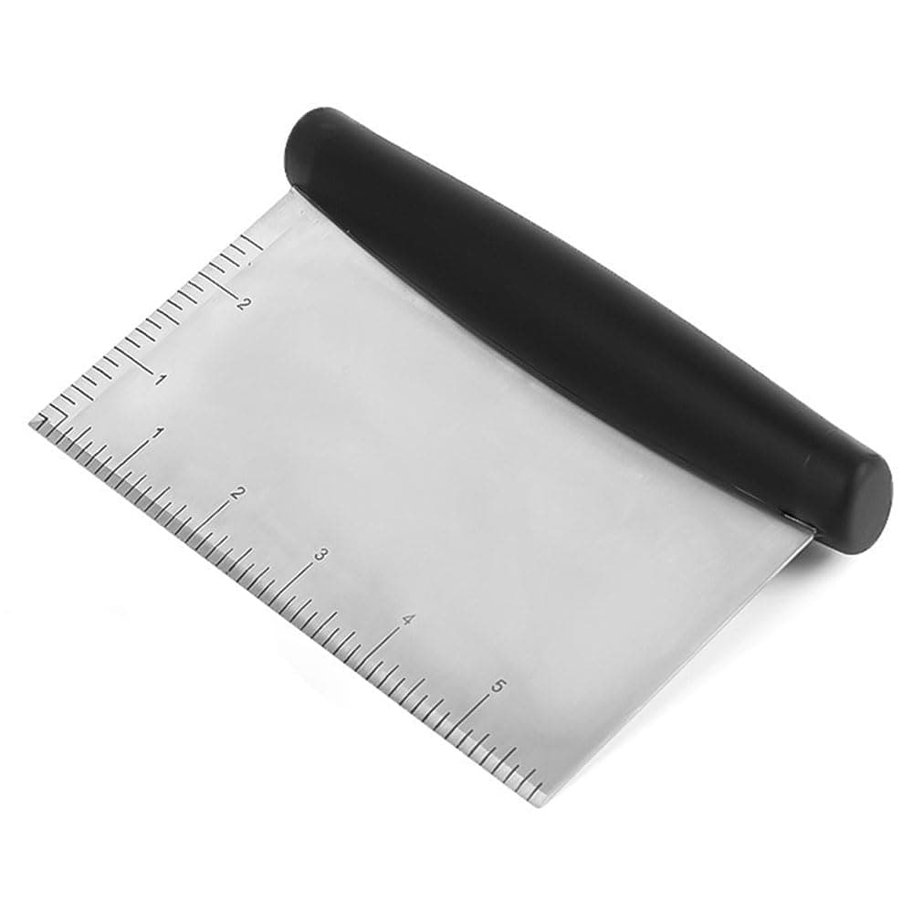 Perkin Kitchen Scraper Stainless Steel Dough Scraper Bench Scraper Pastry Cutter for Pasta Dough Bread Baking