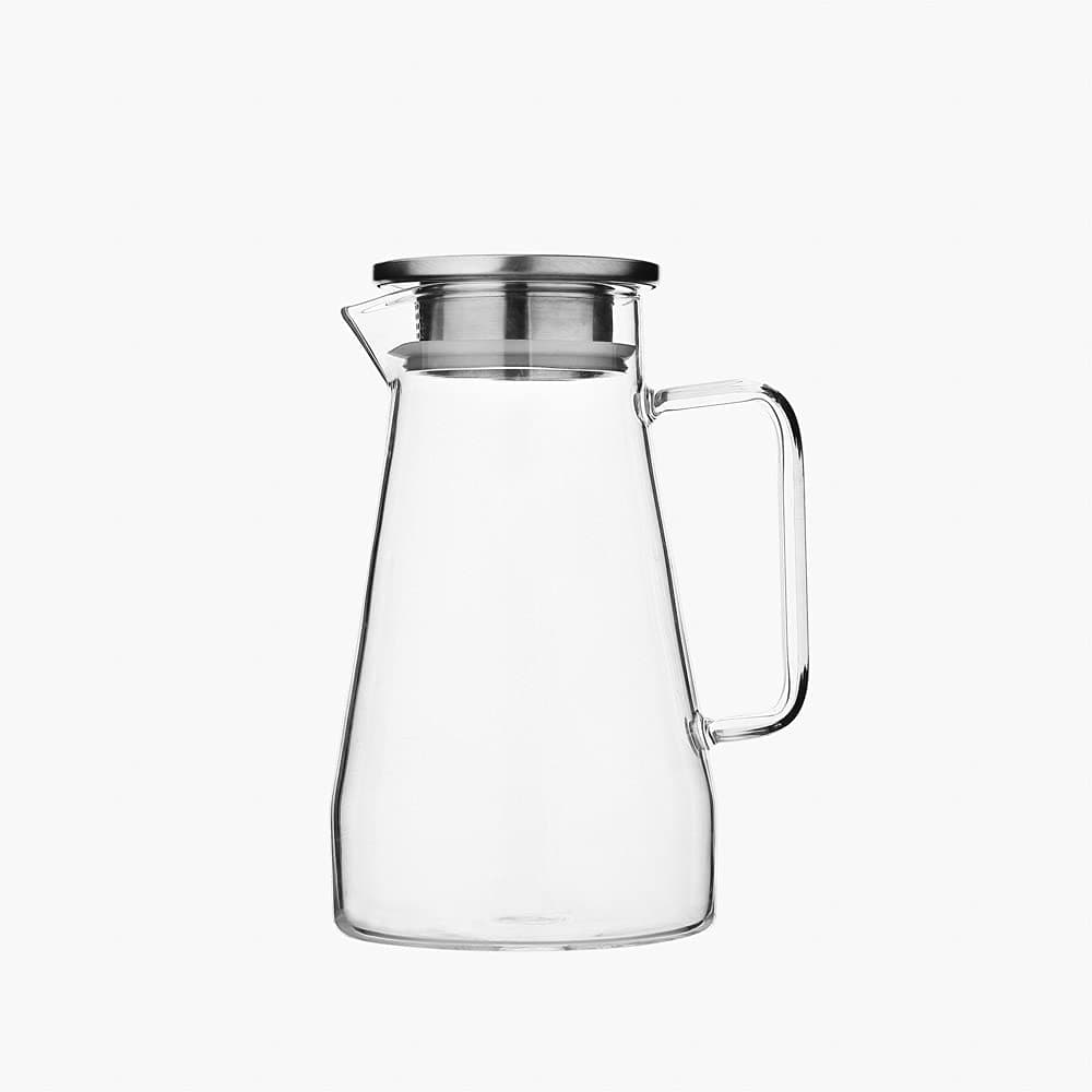 Crystal Drink Ware Jug/Carafe With Lid Used for Drinks Water/Juice/Tea/Coffee with Gift Box Packing and Excellent Decorative and Classic Modern Design (1400 ml (47.3 oz))