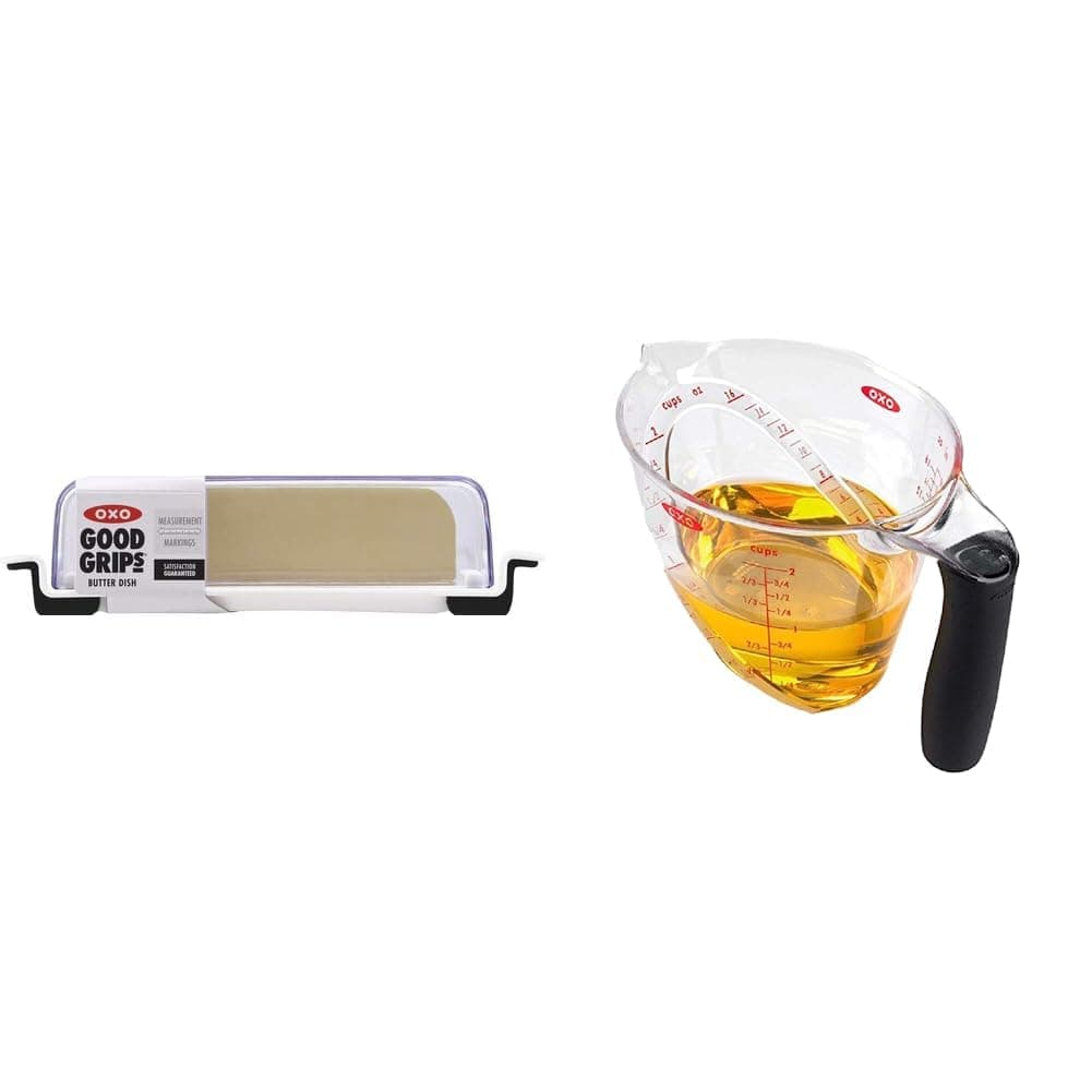 OXO Good Grips Butter Dish and Angled Measuring Cup Bundle