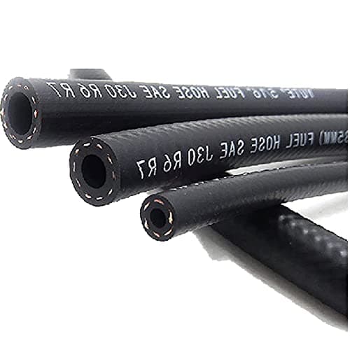 Universal Fuel Pipe LINE Rubber Reinforced for Fuel Hose Engine UNLEADED Petrol Diesel Oil (6.0MM X 12.0MM, 7 Meter)