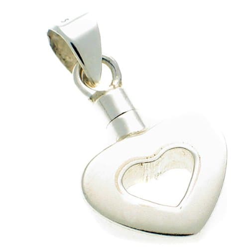 Welded Bliss Sterling 925 Silver Charm. Heart Perfume Scent Flask Charm. WBC1229