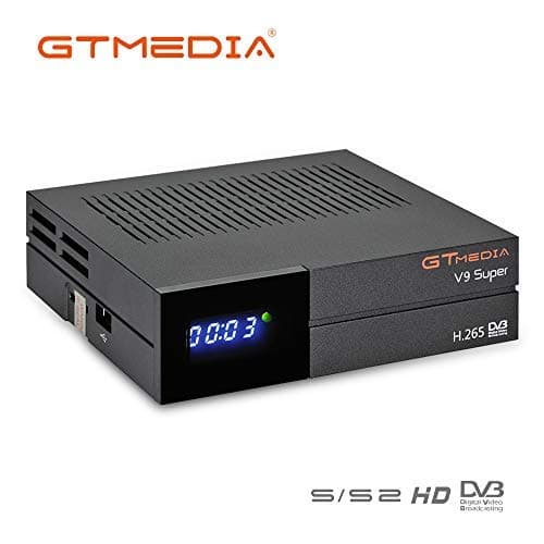 GT Media V9 Super Satellite Receiver FTA DVB S2 Sat Finder Set Top Box with Built-in Wi-Fi Support Full HD 1080p PVR Newcam Youtube PowerVu Dre & Biss Key