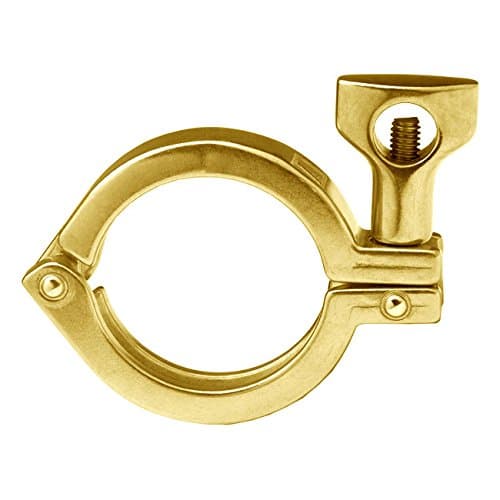 Rubber Fab Gold Identifier Single Pin Hinge Clamp, 304 Stainless Steel - 4"