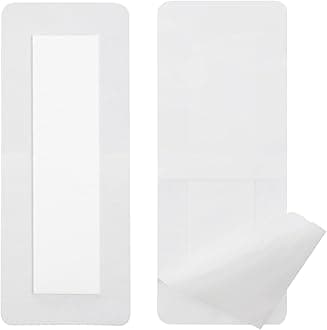 Breathable Knee Replacement Surgery Adhesive Island Wound Dressing Bordered Gauze Large Bandage Patches with Non-Stick Pad for Hip Surgery Abdominal Back Incision 4"x8"(Pack of 10)