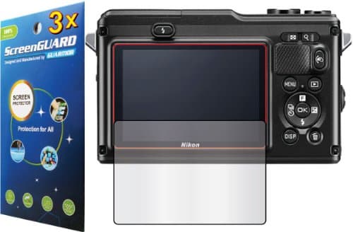 3x Nikon Nikon 1 AW1 Digital Camera Premium Clear LCD Screen Protector Guard Shield Kit (NO CUTTING, GUARMOR Brand)