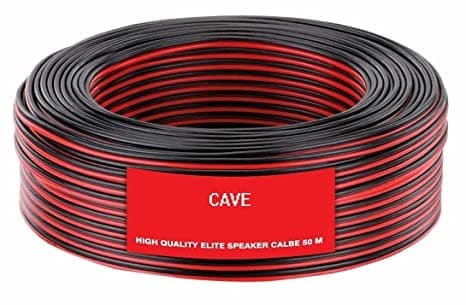 Cave CCA (Copper Coated Aluminum) (RB-14) 50 Meter Speaker Cable Wire Vehicles, Home Stereo HiFi Audio 14 Gauge.