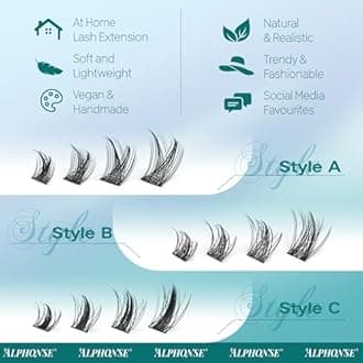 Fairy Lash Clusters 3 Styles Mixed Cluster Eyelash Extensions Wispy 3D Individual Lashes Clusters Natural Look DIY Lash Extensions by ALPHONSE