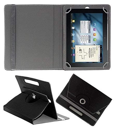 Hello Zone with Free Sim Adapter Kit Asus Memo Pad ME172V 360� Rotating 7� Inch Flip Case Cover Book Cover -Black
