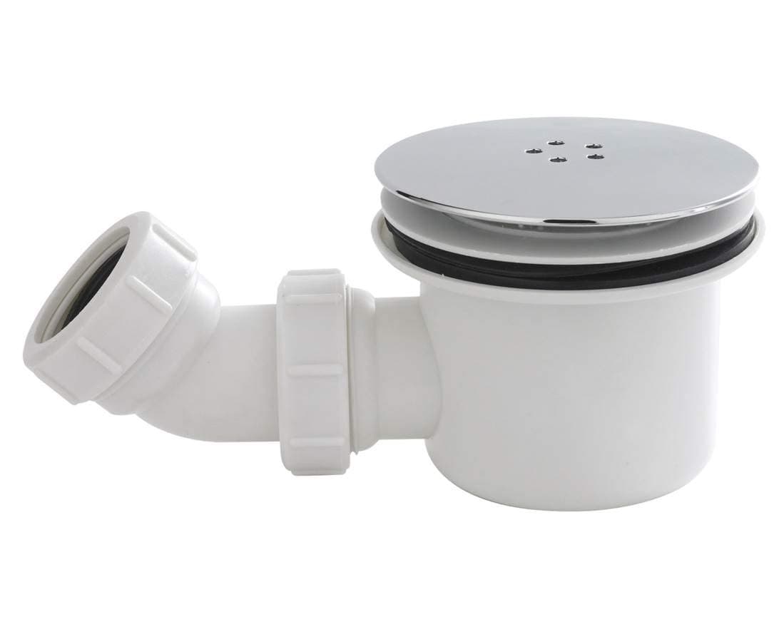 VeeBath Essentials 90mm Fast Flow Easy Clean Tray Waste Trap Shower Enclosure