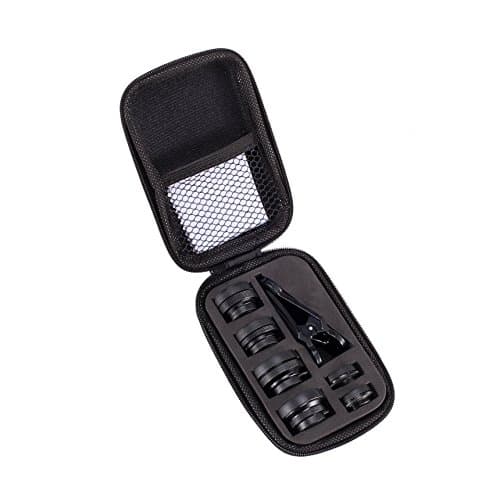 Akinger HD Phone Camera Lens Kit for iPhone 6/ 6s Plus/SE/ 7/ Samsung Galaxy S7/S7 Edge/S6 Edge and Other Android Smart Phone (Black 7 in 1)