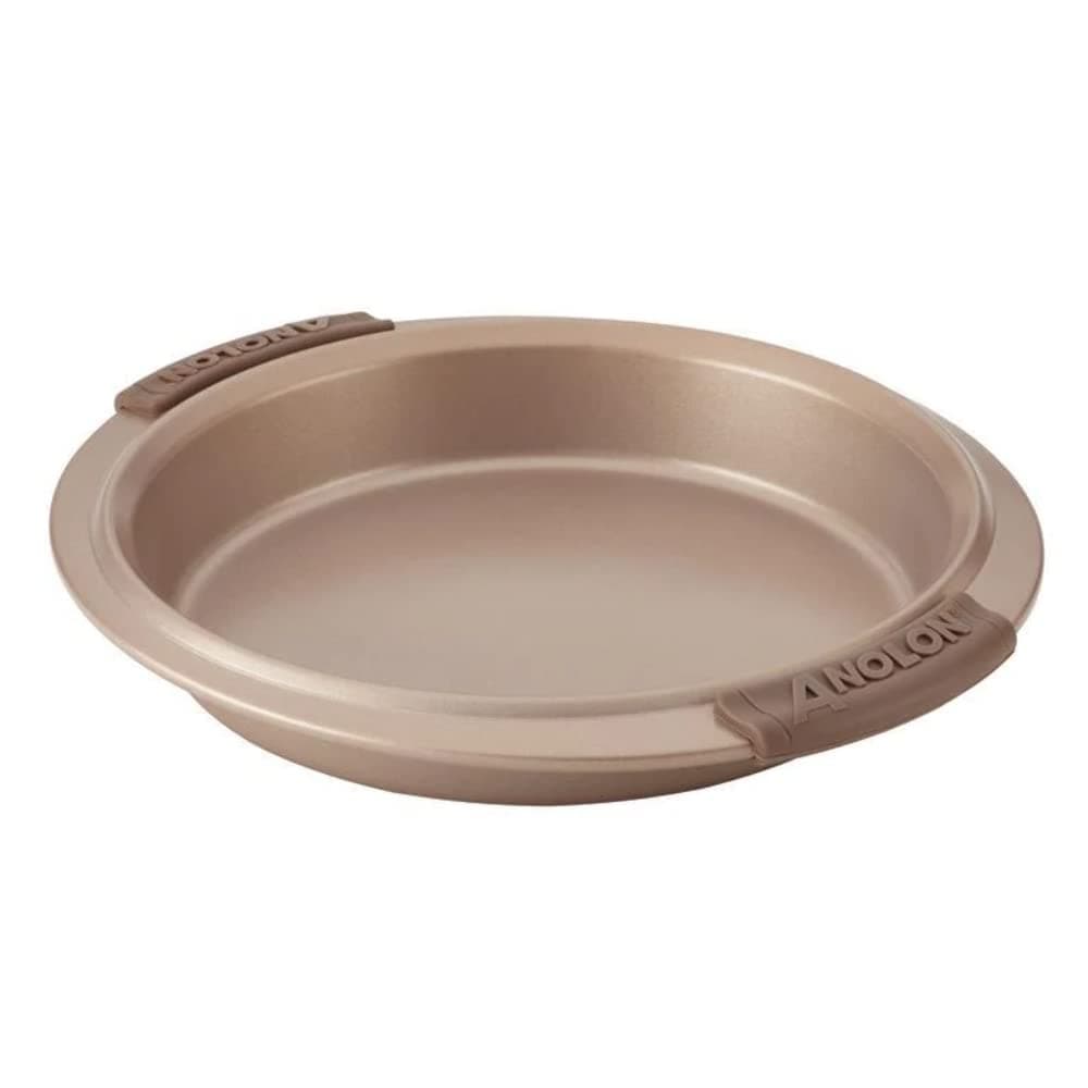 Bronze Nonstick Baking Pan / Nonstick Cake Pan, Round - 9 Inch, Brown