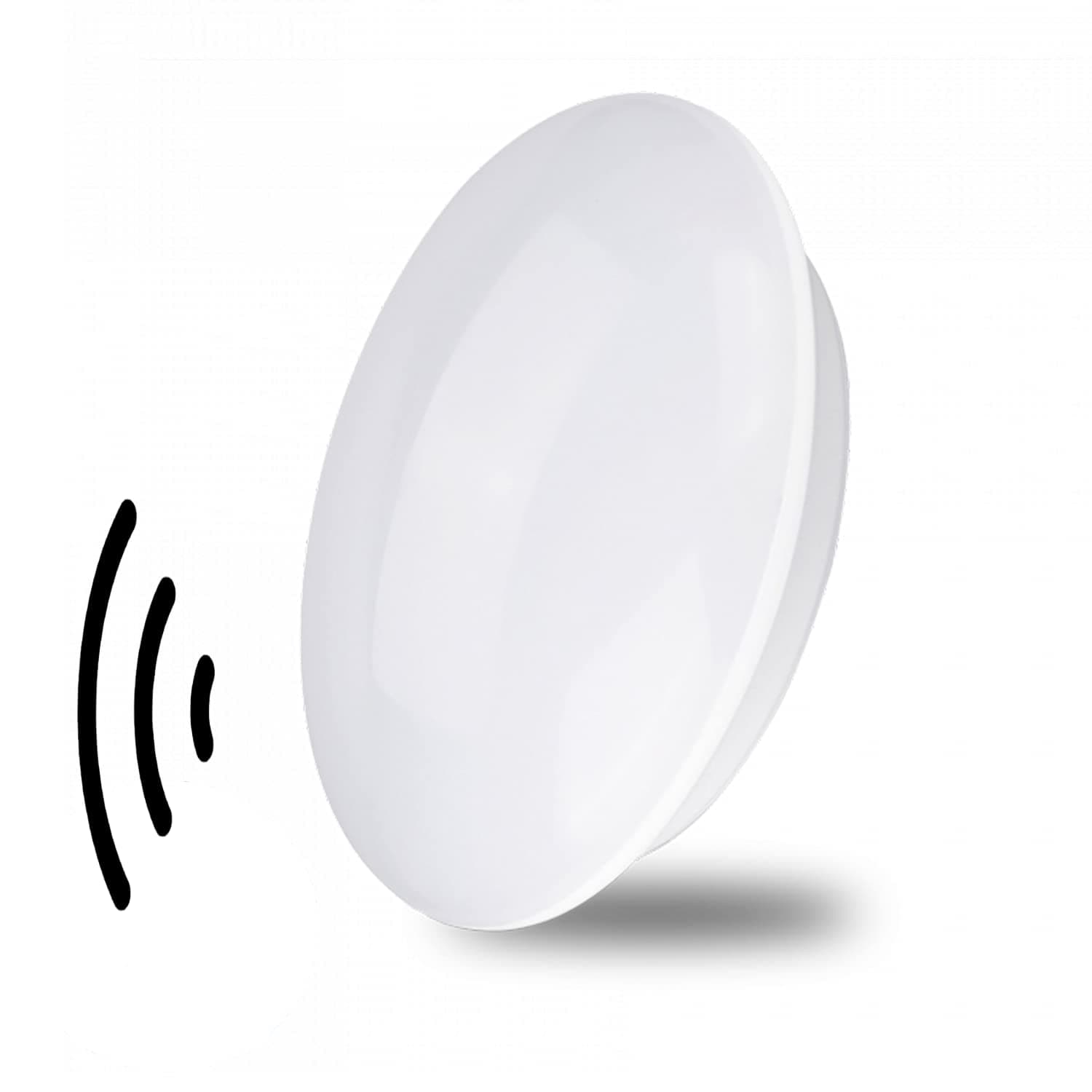 eSenlite Flush Mount Ceiling Light - 180 LED 18W (100W Incandescent Bulbs Equivalent) 1200LM 5000K Energy Saving Pure White Smart Motion Activated Ceiling Light Fixture