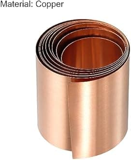 uxcell Copper Sheet Roll, Metal Foil Plate 1000mm x 40mm x 0.05mm