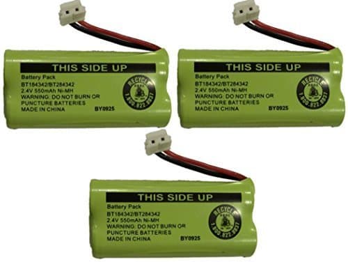 Replacement Battery BT184342 / BT284342 for Vtech CS6209 CS6219 CS6229 DS6121 DS6221 and More Cordless Telephones (3-Pack)