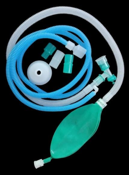 Anaesthesia Breathing System (Mapleson F) Jackson Rees / Ayre's T-Piece Mapleson F Jackson Rees modification T-piece breathing system with 0.5L open tail bag, ≥ 1.8m with Silicone Mask with all Connections