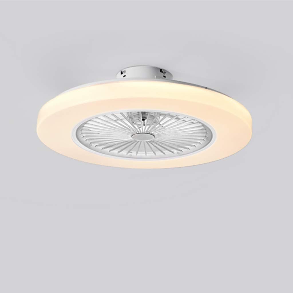 HGW Ceiling Fan with Lighting, Fan Ceiling Fan LED Light, Adjustable Wind Speed, Dimmable Remote Control, 36W Modern LED Ceiling Light, Restaurant Bedroom Color Optional,White [Energy Class A+++]