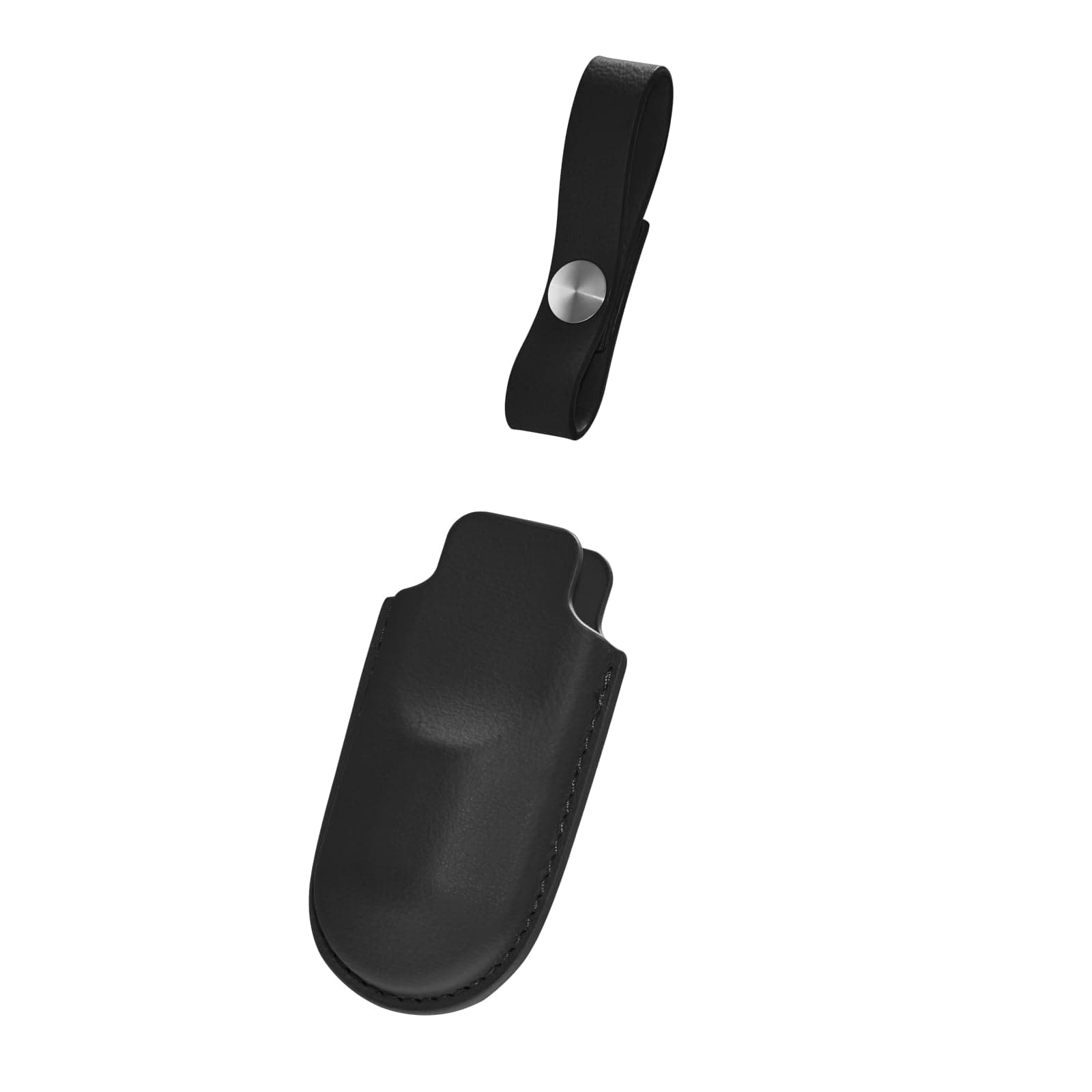 HOZO NeoRulerGO Black Microfiber Leather Case - Custom-Fit Faux Leather Protective Case with Keyring for NeoRulerGo, Elegant and Classic Design, Durable and Stylish, Easy to Carry and Secure