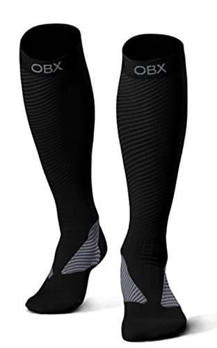 OBX Compression Socks for Men,Women-Professional Performance for Ruining,Racing-Knee High Socks for Athletics,Marathon,Travel,Shin Splints(X-Large,Black)