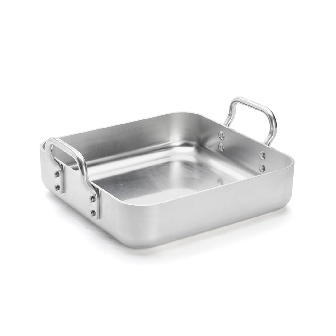 7664.30 Choc Thick Aluminium Roasting Pan with 2 Handles, 30 x 30 cm