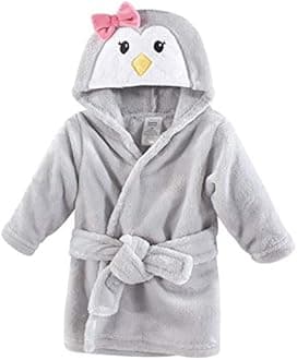 Luvable Friends Plush Bathrobe, Girl Penguin, 0-9 Months