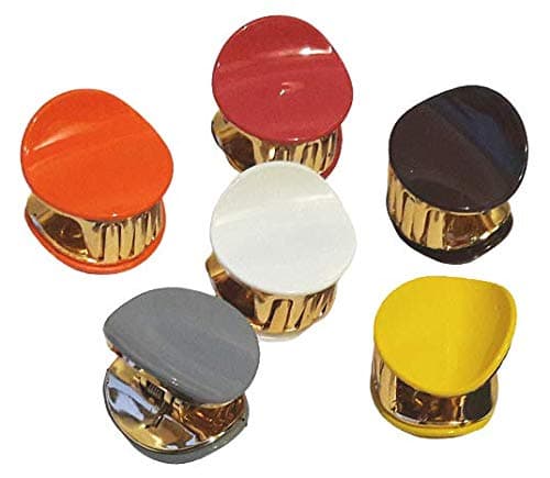 Pawan Plastic PP Premium Girls Stylish Medium Daily Use Plastic Hair Claw Clips Clutcher for Girl and Women | (6 Pieces , Multicolour)