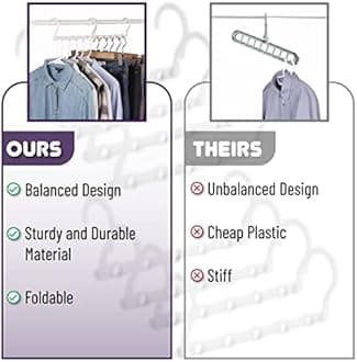 Mr. Pen Space Saving Hangers - 8 Pack White Space Saver Shirt Hangers, Clothes Organizer