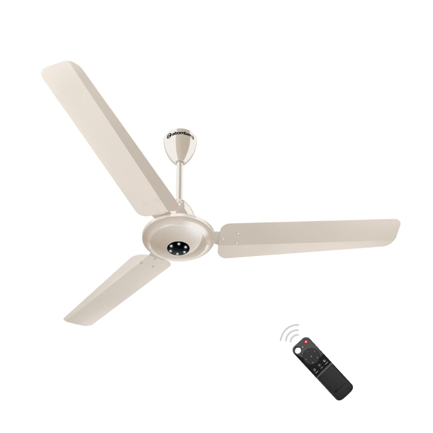 Efficio Alpha 1200mm BLDC Ceiling Fan with Remote Control | BEE 5 star Rated Energy Efficient Ceiling Fan | High Air Delivery with LED Indicators | 2 Year Warranty (Seasand Ivory)