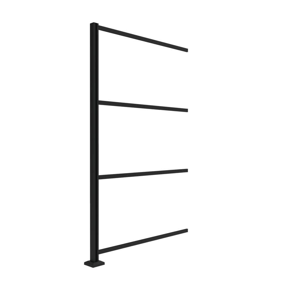 Barrette Outdoor Living 73045676 2'x4' Decorative Screen Panel Corner Post Frame Kit, Black