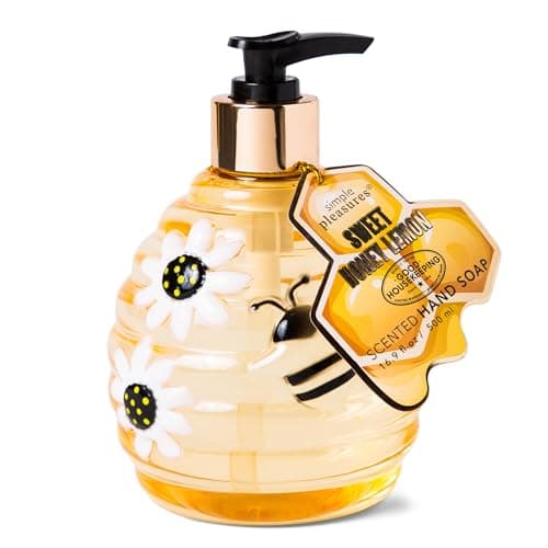 Simple Pleasures - Beehive Soap Dispenser - Cute Soap Dispenser for Kitchen and Bathroom, Fresh Liquid for Hand Washing and Cleaning with the Right Cleaning Permit Seal
