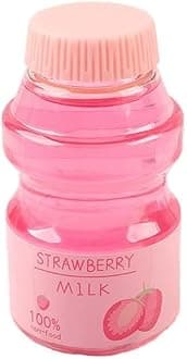 FLIPNEX Clear Strawberry Jelly Slime - Fluffy, Stretchy, Crunchy, Bubble Slime Soft Putty Stress Relief Toy - Party Favors, Super Light, Gift and Birthday (Pink-3)