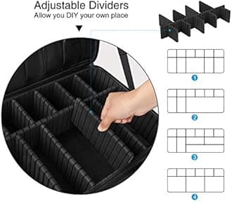 Relavel Rolling Makeup Case, Makeup Backpack Professional Makeup Artist Train Case