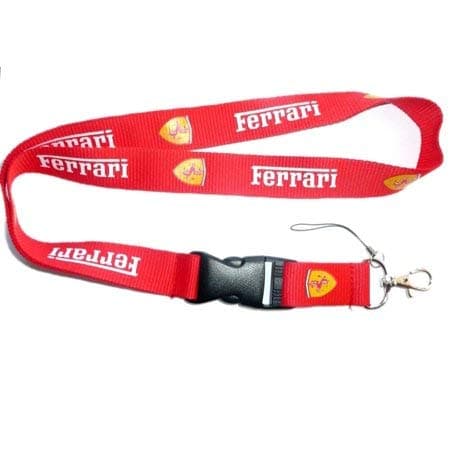 Lanyard Red Keyring with Ferrari Logo
