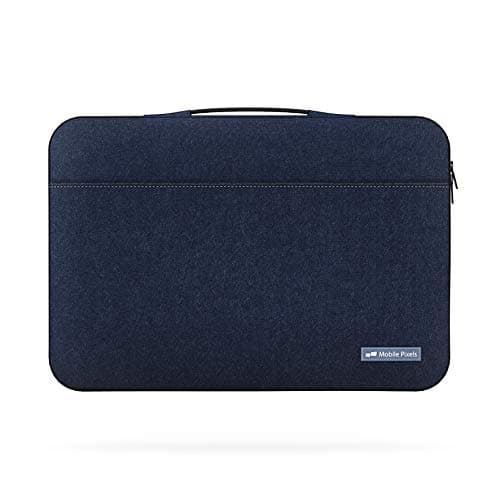 Mobile Pixels 14-15.6 inch Laptop Sleeve Case Bag for Book MacBook Pro Handbag Cover Lenovo Dell Toshiba HP ASUS Acer Chromebook Notebook -Navy Blue Duex (14-15.6")