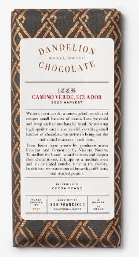 DandelionChocolate Bar 2oz (CAMINO VERDE, ECUADOR 85%)