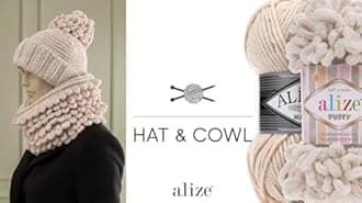 Alize Puffy Knitting Yarn 100 g, Patented Innovation, Loop Knitting without Needles, Colour: 374 Brilliant Blue