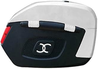 Black and Silver Side Box with Lock and Reflector Bullet Classic 350