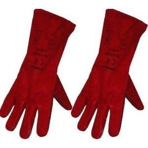 Large Red Stove Fire and Barbecue Gloves
