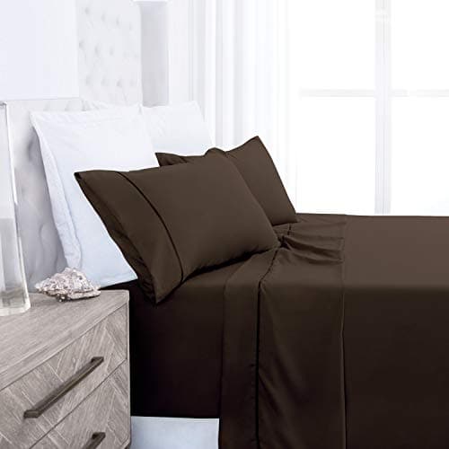 Beckham Hotel Collection Luxury Soft Brushed 1700 Series Microfiber Sheet Set - Hypoallergenic - King - Gold