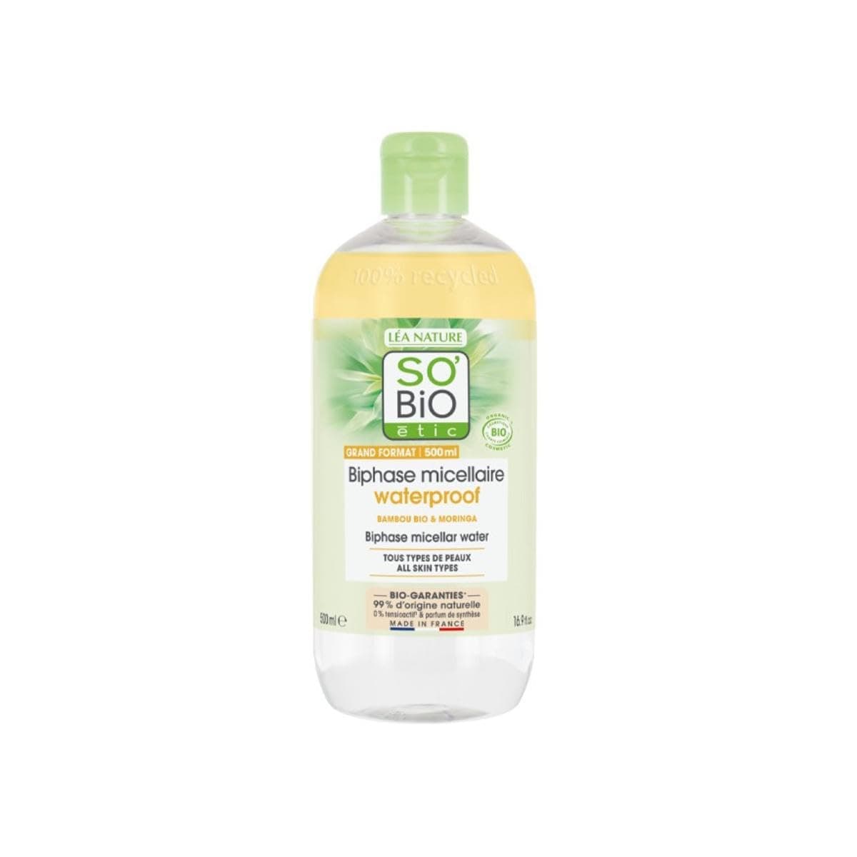 So'Bio ÉticBIFASIC MICELLAR WATER PUR BAMBOO 500 ml