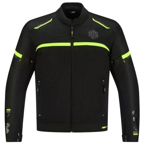 ILM Motorcycle Riding Jacket with Mesh CE Armor and Detachable Thermal Liner Dual Sport All Season for Men Model JAM1