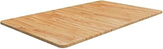 vidaXL Solid Wood Bathroom Countertop Light Brown - Rectangular Oak Vanity Top/Table Top - 100x60x1.5 cm Treated Surface