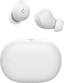 Spigen Audio True Wireless SA-TW P10 Wireless In-Ear Earbuds with 30 Hours Playtime, up to 40dB 4 Multi-Mode ANC Pro, EQ Customization, 6 Microphones, Gaming Mode, 10mm Drivers, IPX4 – White