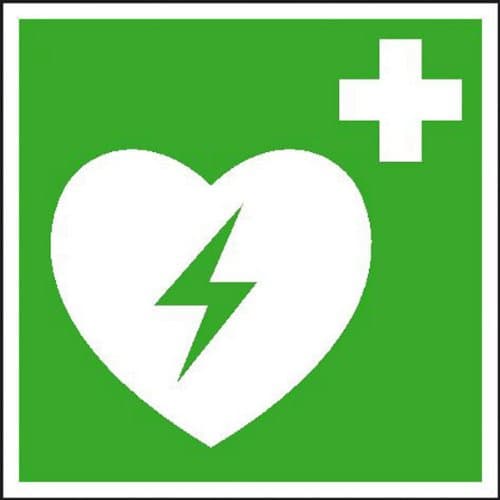 Car Window Matisierter External Defibrillator (AED) Safe Tymar King Sign, 15 x 15 cm