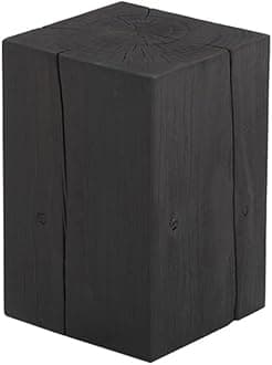 Wooden Cube Pedestal For Parties, Vintage Texture Sculpture Display Base, Floor-Standing Photography Props Columns, Strong Load-Bearing Plinth Stand(Black,30x30x50cm)